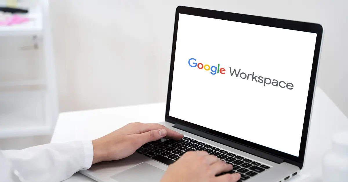 Google Workspace logo on desktop